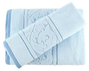 Sultan kék kéztörlő és fürdőlepedő szett - Confetti