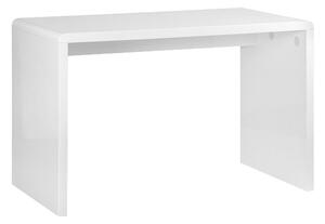 UNI-Bise modern magasfényű fehér íróasztal és laptopasztal