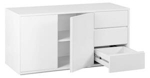 UNI-Tivano modern magasfényű fehér íróasztal