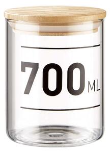 WOODLOCK üveg tárolóedény fedéllel 700 ml