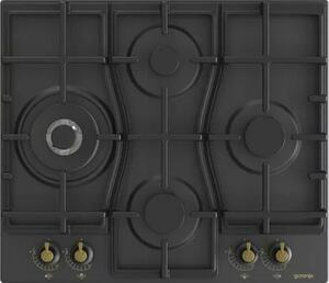 Gorenje GW6D42CLB Beépíthető gáz főzőlap, 60 cm, 4 főzőzóna, Fekete