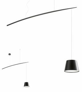 PESCAR modern LED függőlámpa fekete/fekete, 200cm