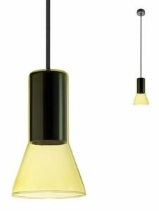 EMPUJE modern függőlámpa matt fekete/sárga, 112cm