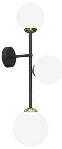 POP fali lámpa, fekete, arany, 120W