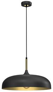 LINCOLN függőlámpa, fekete, arany, 60W, 45xcm
