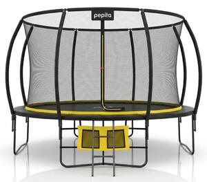Pepita 366cm Prémium Trambulin létrával, cipőtárolóval és szénszállal erősített vázzal - fekete