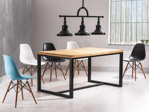 SIG-Loras modern tárgyalóasztal tömör tölgyfa asztallappal (150 cm)