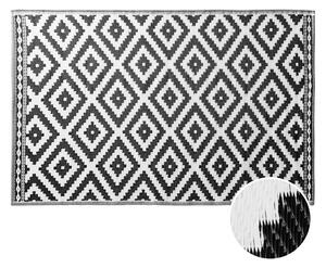 COLOUR CLASH kültéri szőnyeg fekete/fehér rombusz mintás 118x180