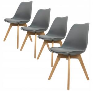 Skandináv stílusú szürke BASIC szék készlet 3+1 INGYEN!