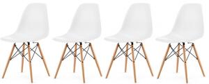 Skandináv stílusú fehér szék szett CLASSIC 3+1 INGYEN!
