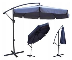 Összecsukható kerti napernyő - sötétszürke 350 cm
