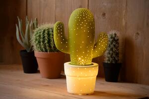 CACTUS - asztali lámpa - 1xE14 - zöld színben