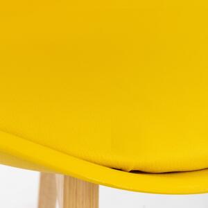Retro 2 db sárga szék bükkfa lábakkal - Bonami Essentials