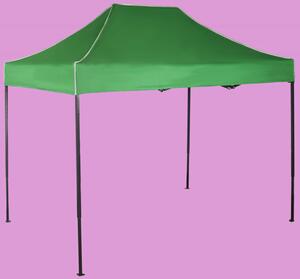 Gyorsan összecsukható sátor 2x3m – acél, Zöld, Oldalfalak nélkül