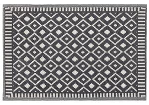 Fekete És Fehér Geometriai Mintázatú Kültéri Szőnyeg 120 x 180 cm SIROHI