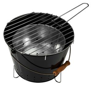 BBQ hordozható grillsütő, fekete