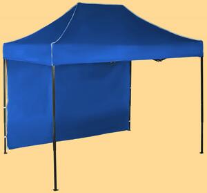 Gyorsan összecsukható sátor 2x3m – acél, Kék, 1 oldalfal