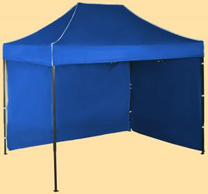 Gyorsan összecsukható sátor 2x3m – acél, Kék, 2 oldalfal