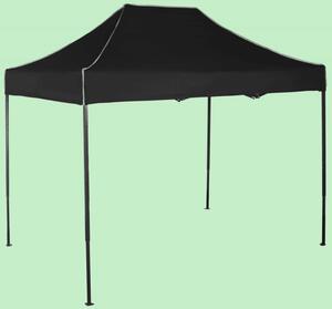 Gyorsan összecsukható sátor 2x3m – acél, Fekete, Oldalfalak nélkül