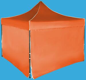 Gyorsan összecsukható sátor 3x3 m – acél, 4 oldalfal, Narancs