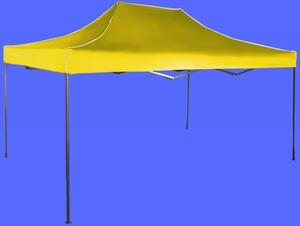Gyorsan összecsukható sátor 3x4,5 m – acél, Sárga, Oldalfalak nélkül