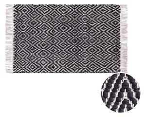 ETHNO LODGE szőnyeg rombusz, natúr-fekete 60 x 90cm