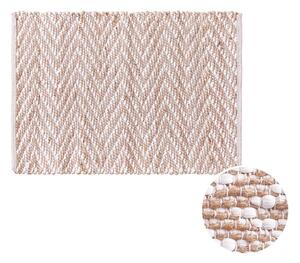 ETHNO LODGE szőnyeg cikk-cakk, natúr-fehér 60 x 90cm