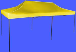 Gyorsan összecsukható sátor 3x6m - acél, Sárga, Oldalfalak nélkül
