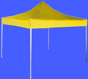 Gyorsan összecsukható sátor 3x3 m - alumínium, Sárga, Oldalfalak nélkül