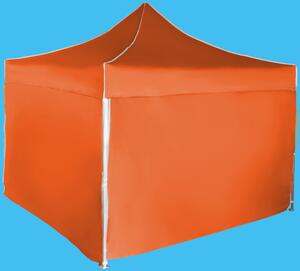 Gyorsan összecsukható sátor 3x3 m - alumínium, 4 oldalfal, Narancs