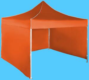Gyorsan összecsukható sátor 3x3 m - alumínium, 3 oldalfal, Narancs