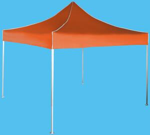 Gyorsan összecsukható sátor 3x3 m - alumínium, Oldalfalak nélkül, Narancs