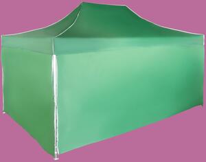 Gyorsan összecsukható sátor 3x4,5m - alumínium, Zöld, 4 oldalfal