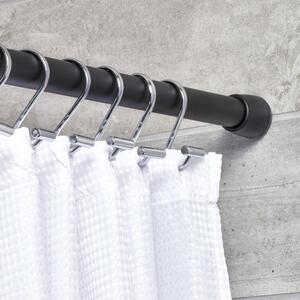 Cameo állítható hosszúságú, fekete zuhanyfüggöny tartó - iDesign