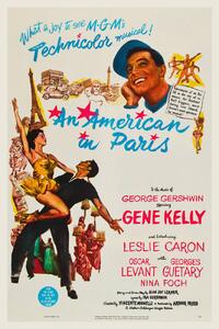 Festmény reprodukció An American in Paris, Ft. Gene Kelly (Vintage Cinema / Retro Movie Theatre Poster / Iconic Film Advert), (26.7 x 40 cm)