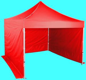 Gyorsan összecsukható sátor 3x3 m - hexagonális alumínium, Piros