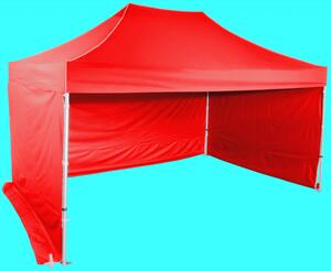 Gyorsan összecsukható sátor 3x4,5m - hexagonális alumínium, Piros