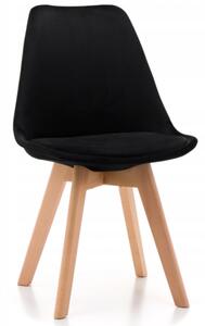 Skandináv stílusú bársony szék BLACK GLAMOR