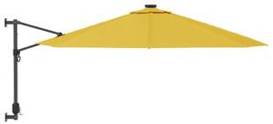 VidaXL sárga LED-es falra szerelhető napernyő 290 cm