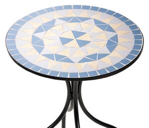 PALAZZO mozaikos kerti asztal kék-krémszín, Ø 55 cm