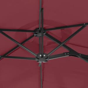 VidaXL bordó dupla tetős napernyő 316x240 cm