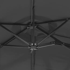 VidaXL antracitszürke dupla tetős napernyő 316x240 cm