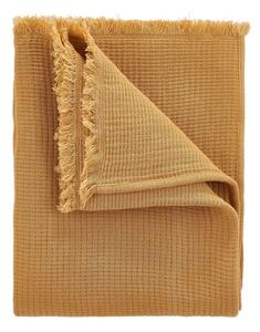 COCOON pamut takaró, mustársárga 170 x 130cm