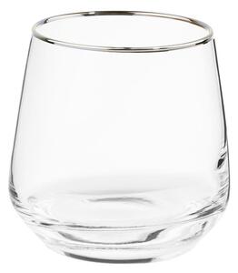 TOUCH OF SILVER vizes pohár, ezüst szegéllyel 345ml