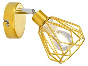 Fali lámpa, arany/fém, OKIRA TYP 2