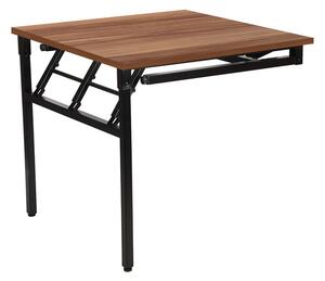 ALB-NY-A024/76 SQ összecsukható asztal fekete vázzal (80 cm)