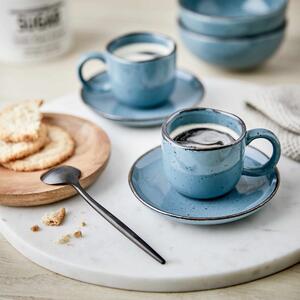 FINCA espresso csésze csészealjjal, kék 90ml