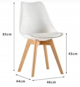 Skandináv stílusú fekete-fehér BASIC szék készlet 3+1 INGYEN!