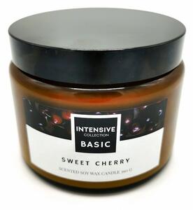 Illatgyertya, Intensive Collection, szója, fa kanóccal, 390 g - Sweet Cherry