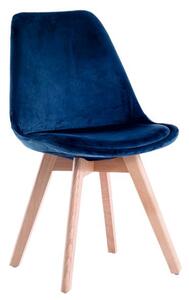 Skandináv stílusú bársony szék BLUE GLAMOR